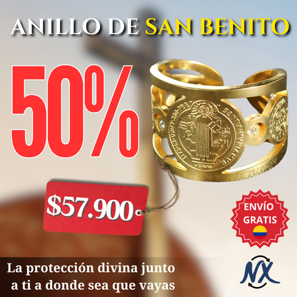 💍 🎅ANILLO DE PROTECCIÓN SAN BENITO ✞